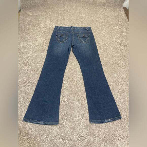 Y2K vintage retro seventies casual grunge Route 66 denim bootcut jeans sz 11/12 - Picture 1 of 12